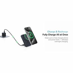 Power Bank Baseus PicoGo - Nero - Per iPhone, iPad Air, iPad Pro, AirPod, Smartphone, Apple Watch - 5000 mAh - 20 W - Conn