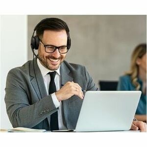 UH48 Dual Teams USB-C/A ANC USB Wired Headset. Four Noise-Canceling� Microphones, Hybrid� ANC, Dual� Busylights, �Leather�