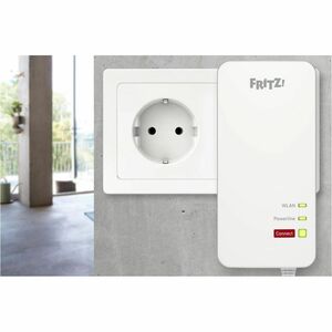 FRITZ! FRITZ!Powerline Powerline Network Adapter - 1 - 2 x Network (RJ-45) - 1200 Mbit/s Powerline - Wireless LAN - IEEE 8