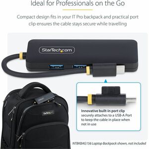 StarTech.com StarTech.com 4-Port USB-C Hub, 5Gbps, USB-C to 4x USB-A, Bus Powered, Small Travel Mini Hub, USB 3.0 Expansio