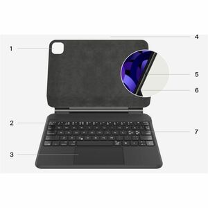 Belkin Connect Keyboard/Cover Case for 27.7 cm (10.9") Apple iPad (10th Generation) Tablet - Anti-slip Interior, Scratch R