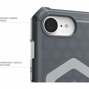 Urban Armor Gear Essential Armor Case for Apple iPhone 16e Smartphone - Hex Pattern - Ash - Drop Resistant, Impact Resista