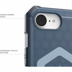 Urban Armor Gear Essential Armor Rugged Case for Apple iPhone 16e Smartphone - Hex Pattern - Cloud Blue - Drop Resistant, 
