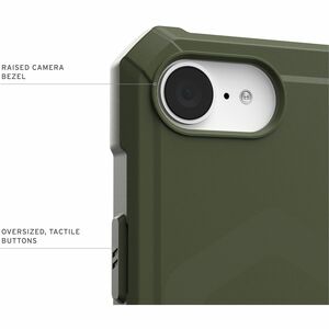 Urban Armor Gear Essential Armor Rugged Case for Apple iPhone 16e Smartphone - Hex Pattern - Olive Drab - Drop Resistant, 