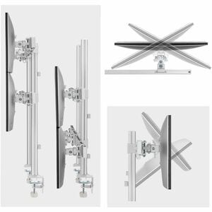 StarTech.com Desk Mount for Display Screen, Monitor - White - Landscape/Portrait - Height Adjustable - 6 Display(s) Suppor