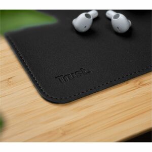 Trust Benya Desk Pad - Rectangular - 900 mm Width430 mm Depth - Polyvinyl Chloride (PVC), Vegan Leather - Black