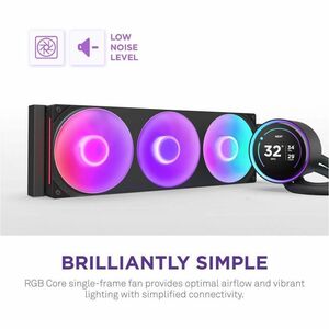 NZXT Kraken Elite 420 RGB RL-KR42E-B2 1 Cooling Fan/Radiator/Pump - CPU, Processor - 3 x Fan(s) - 167.54m³/h Maximum Airfl