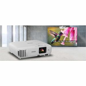Epson PowerLite E24 3LCD Projector - 16:10 - Ceiling Mountable - White - 1024 x 768 - Front, Rear, Ceiling - 720p - 6000 H