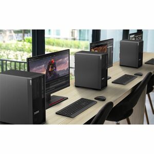 ThinkStation P2 i7-14700 32GB Non ECC 1TB SSD + 2TB SATA DVD-RW RTX4070 12GB GDDR6 3 x DP 1 HDMI 1 Gigabit Ethernet 750W P