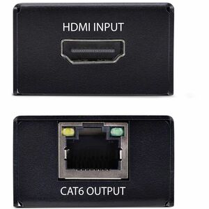StarTech.com HDMI Extender - Black - 2 x Network (RJ-45) - 1 x USB - 2 x HDMI - 60.96 m Extended Range - Metal