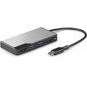 Alogic Fusion CORE USB-Typ C Docking Station - Grau, Schwarz - 1 Unterstützte Displays - 4K - 3840 x 2160 - 4 x USB-Anschl
