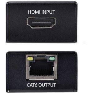 StarTech.com HDMI-Verlängerung - Schwarz - 2 x Netzwerk (RJ-45) - 1 x USB - 2 x HDMI - 60,96 m Erweiterter Flächenbereich 