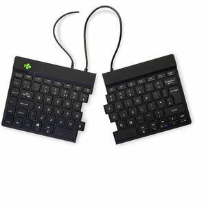 R-Go Split Break Tastatur - Kabel Konnektivität - USB-Typ C Schnittstelle - Englisch (GB) - QWERTY Layout - Schwarz - Sche