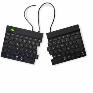 R-Go Split Break Tastatur - Kabel Konnektivität - USB-Typ C Schnittstelle - Deutsch - QWERTZ Layout - Schwarz - Schere Key