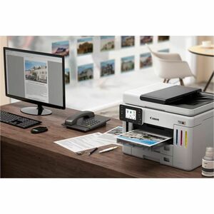 Canon MAXIFY GX7150 Wired & Wireless MegaTank - Tintenstrahl-Multifunktionsdrucker - Farbe - Kopierer/Fax/Drucker/Scanner 