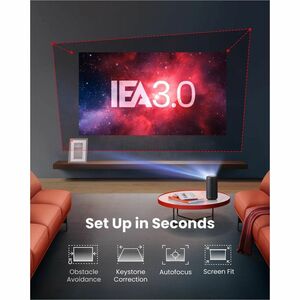 Nebula Capsule 3 LED Projector - Portable - Black - Front - 1080p - Outdoor, Entertainment