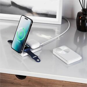 Alogic Yoga Induction Charger - White - 1 - For Earbud, AirPod, Smartwatch, Smartphone - 9 V DC, 12 V DC Input - Input con