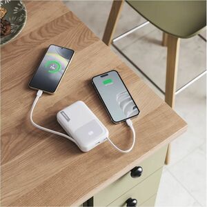 Alogic Tandem+ Power Bank - White - For Smartphone, Lightning Device, Earbud, Tablet PC, Smartwatch, USB Type C Device, US