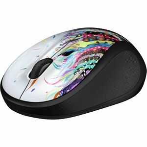 Logitech M325S Wireless Mouse - Optical - Wireless - 32.81 ft - Radio Frequency - 2.40 GHz - Celebration Black - USB - 100