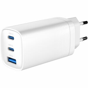 Adattatore CA Gembird - 65 W - 1 USB - 2 USB Type-C - Per iPhone - 120 V AC, 230 V ca Ingresso - 5 V DC, 9 V DC, 12 V DC, 