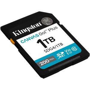 Kingston Canvas Go! Plus 1 TB Class 10/UHS-I (U3) V30 SDXC - 1 - 200 MB/s Read - 160 MB/s Write