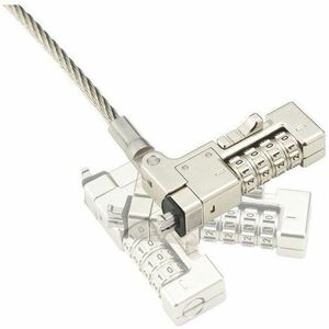Kensington Slim NanoSaver 2.0 EQ Combination Laptop Lock - Resettable - 5.91 ft Cable - Resettable - 4-wheel - Combination