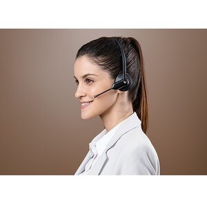 Yealink WH63 Wired/Wireless Earbud, Over-the-head, Behind-the-neck, Over-the-ear Mono Headset - Black - Monaural - Ear-cup