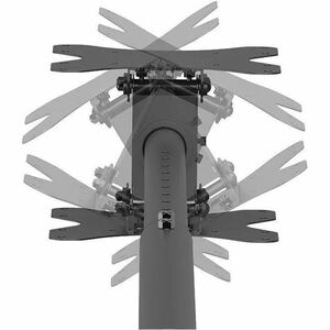 Neomounts Ceiling Mount for TV - Black - Height Adjustable - 2 Display(s) Supported - 58.4 cm to 109.2 cm (43") Screen Sup