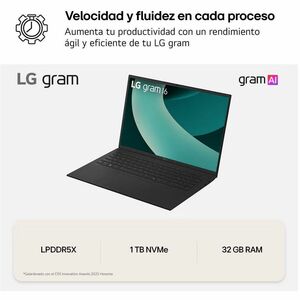 LG gram 16Z90T-V.AP88B 40.6 cm (16") Notebook - WQXGA - Intel Core Ultra 7 255H - 32 GB - 1 TB SSD - Spanish Keyboard - Ob