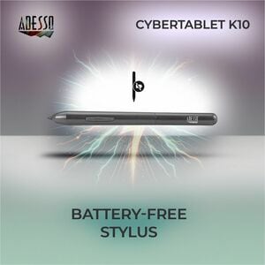 Adesso CyberTablet K10 Graphics Tablet - 5080 lpi - Cable - Black - 254 mm x 152.40 mm Active Area - 8192 Pressure Level -