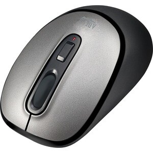 Adesso iMouse A10 Mouse - Radio Frequency - USB - Optical - Black, Grey - Wireless - 9.14 m - 2.40 GHz - 1600 dpi - Scroll