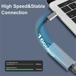 Adesso AUH-5000 Gigabit Ethernet Adapter for Mac, Notebook, Desktop Computer, Tablet, Smartphone, Switch, iPhone - 1000Bas