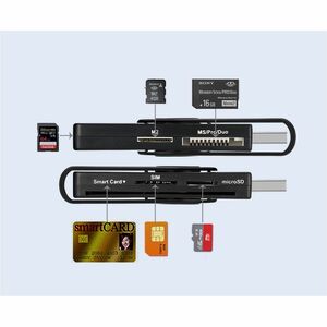 Adesso SCR-200 Contact Smart Card Reader - Black - TAA Compliant - USB 2.0