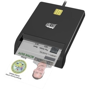 Adesso SCR-100 Contact Smart Card Reader - Banking - TAA Compliant - CableUSB 2.0