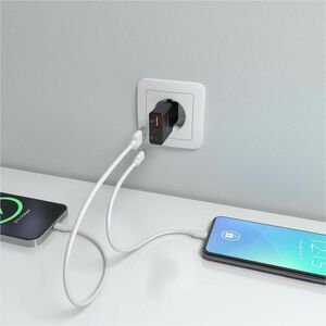CARGADOR GAN ULTRA DELGADO 30W USB-C PD3.0 QC4.0 USB-A QC3.0