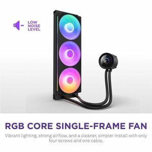 NZXT Kraken Plus 360 RGB RL-KR360-W2 Cooling Fan/Water Block - CPU - 3 x Fan(s) - 127.51m³/h Maximum Airflow - 2400 rpm - 
