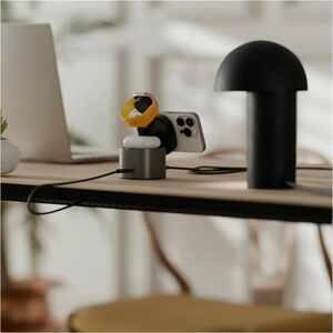 Alogic PowerPod Induction Charger - Black - For USB Type-C Device, Notebook, Earbud, AirPod, iPhone, MacBook - 5 V DC, 9 V