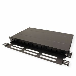Roline 12 Anschluss/AnschlüsseGlasfaserplatte - Glasfaserleitung - Schwarz - 12 x Simplex - 12 x Duplex - 1U Hoch