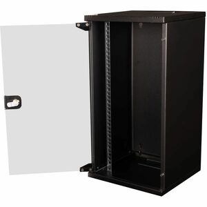 Roline 12U Wandmontierbar Rackschrank für Gestell270 mm Rack Depth - Schwarz - Glas, Stahl