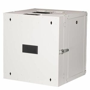 Roline 12U Wandmontierbar Geschlossener Schrank Rackschrank für Networking450 mm Rack Depth - Hellgrau - Glas, Stahl, Blec