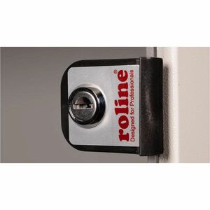 Roline 7U Wandmontierbar Geschlossener Schrank Rackschrank für Networking380 mm Rack Depth - Hellgrau - Glas, Stahl, Blech