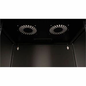 Roline 7U Wandmontierbar Geschlossener Schrank Rackschrank für Gehäuse, Networking380 mm Rack Depth - Schwarz - Glas, Stah