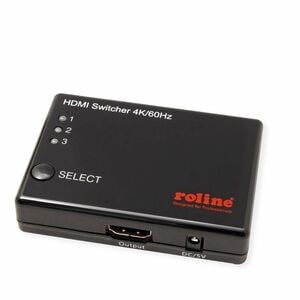 Roline Audio/Video-Schalter - Kabel - 3840 x 2160 - 4K - 2160p - 3 Eingabegerät - 1 Display - Monitor, Projektor, DVD-Play