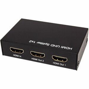 Roline 2-Wege HDMI-Splitter für PC, Notebook, Monitor, Projektor, Fernsehen, Blu-ray Player - Metall - Schwarz - 3840 x 21
