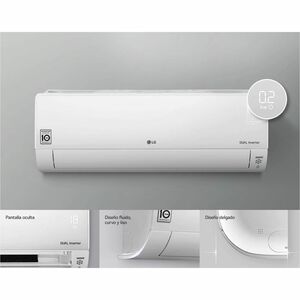 Aire acondicionado de pared LG DUALCOOL VM182C9 con Motor inversor digital - Blanco, Negro - Refrigerador - 19910BTU/h Cap