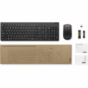 Lenovo Essential Keyboard & Mouse - Nordic - USB Type A Wireless RF 2.40 GHz Keyboard - Keyboard/Keypad Color: Black - USB