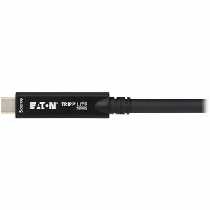 Tripp Lite series U420F-10M USB-C to USB-C Fiber Active Optical Cable, M/M, Black, 10 m (33 ft.) - 32.8 ft (10 m) Fiber Op