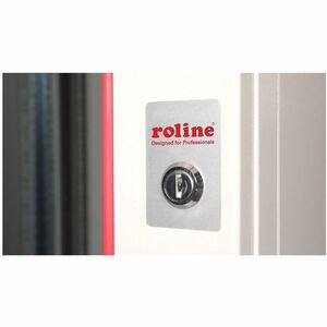 Roline 12U Wall Mountable Enclosed Cabinet Rack Cabinet for Networking, Enclosure370 mm Rack Depth - Light Grey - Glass, S