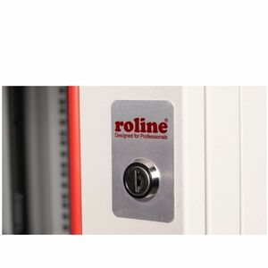 Roline 9U Wall Mountable Enclosed Cabinet Rack Cabinet for Networking450 mm Rack Depth - Light Grey - Glass, Steel, Sheet 