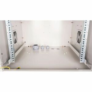 Roline 7U Wall Mountable, Pole Mountable Enclosed Cabinet Rack Cabinet for Networking535 mm Rack Depth - Light Grey - Stee